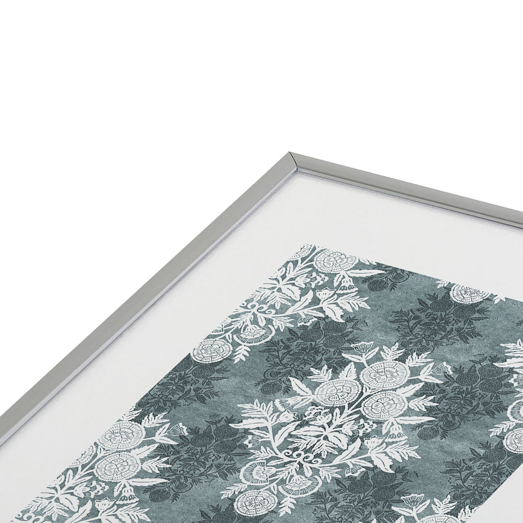Marta Barragan Camarasa Antique Victorian Floral Metal Framed Art Print