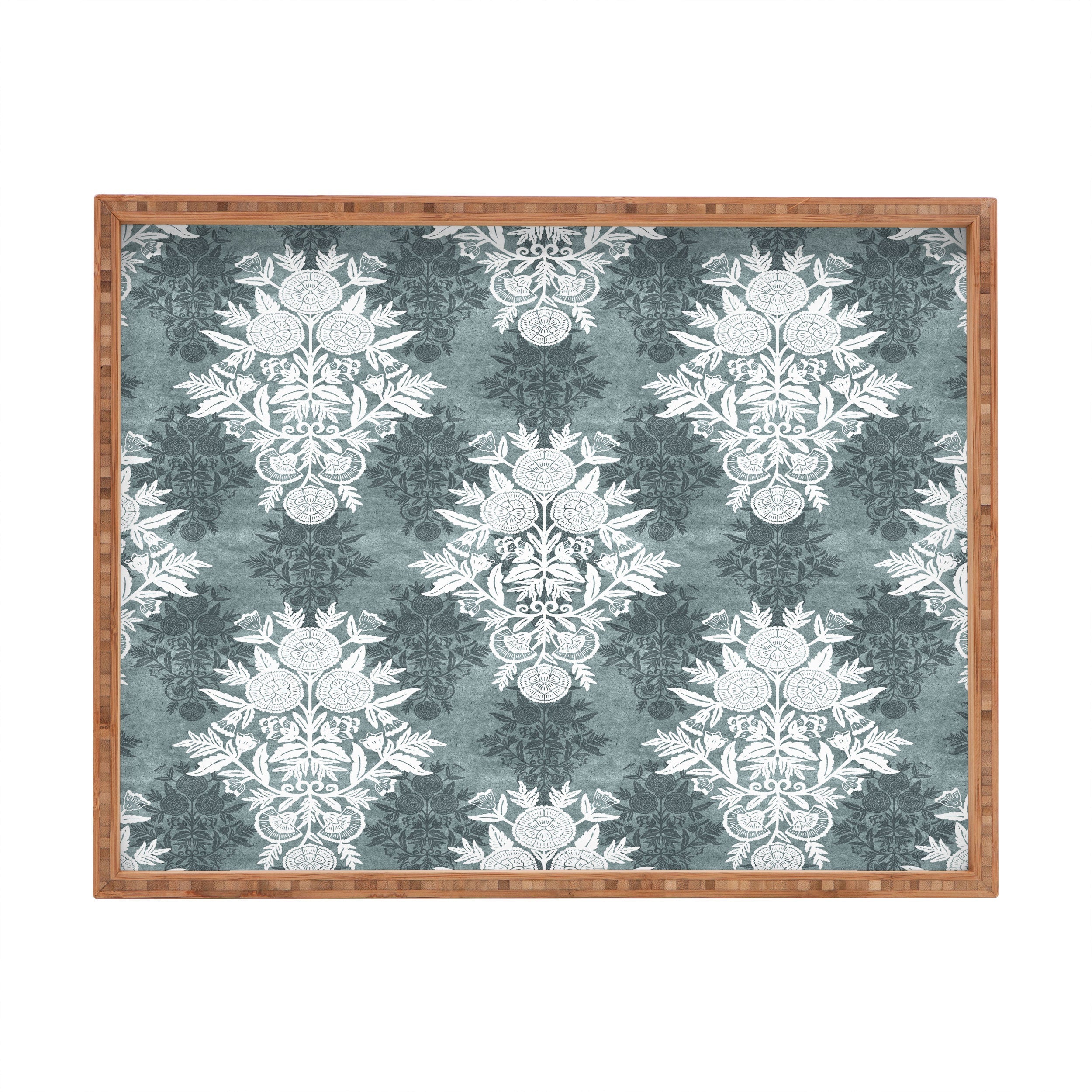 Marta Barragan Camarasa Antique Victorian Floral Rectangular Tray