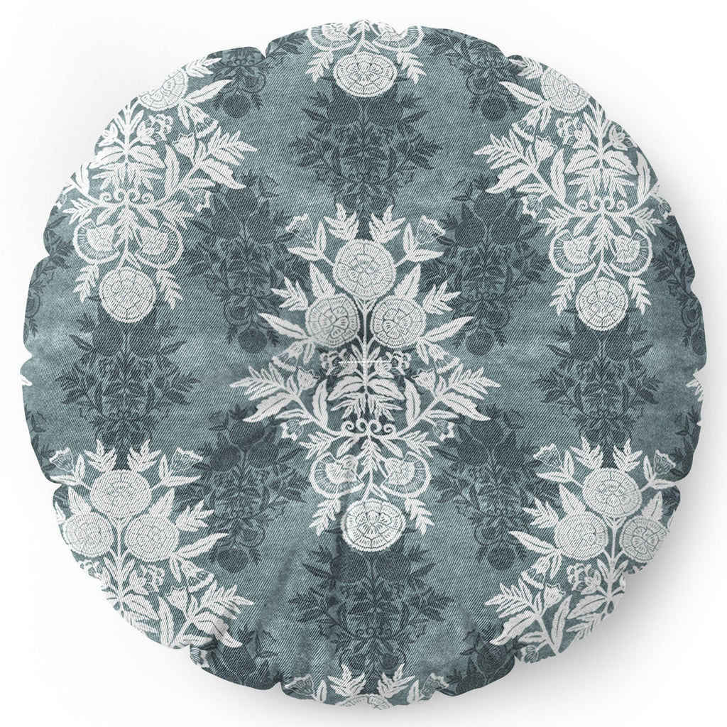 Marta Barragan Camarasa Antique Victorian Floral Floor Pillow Round