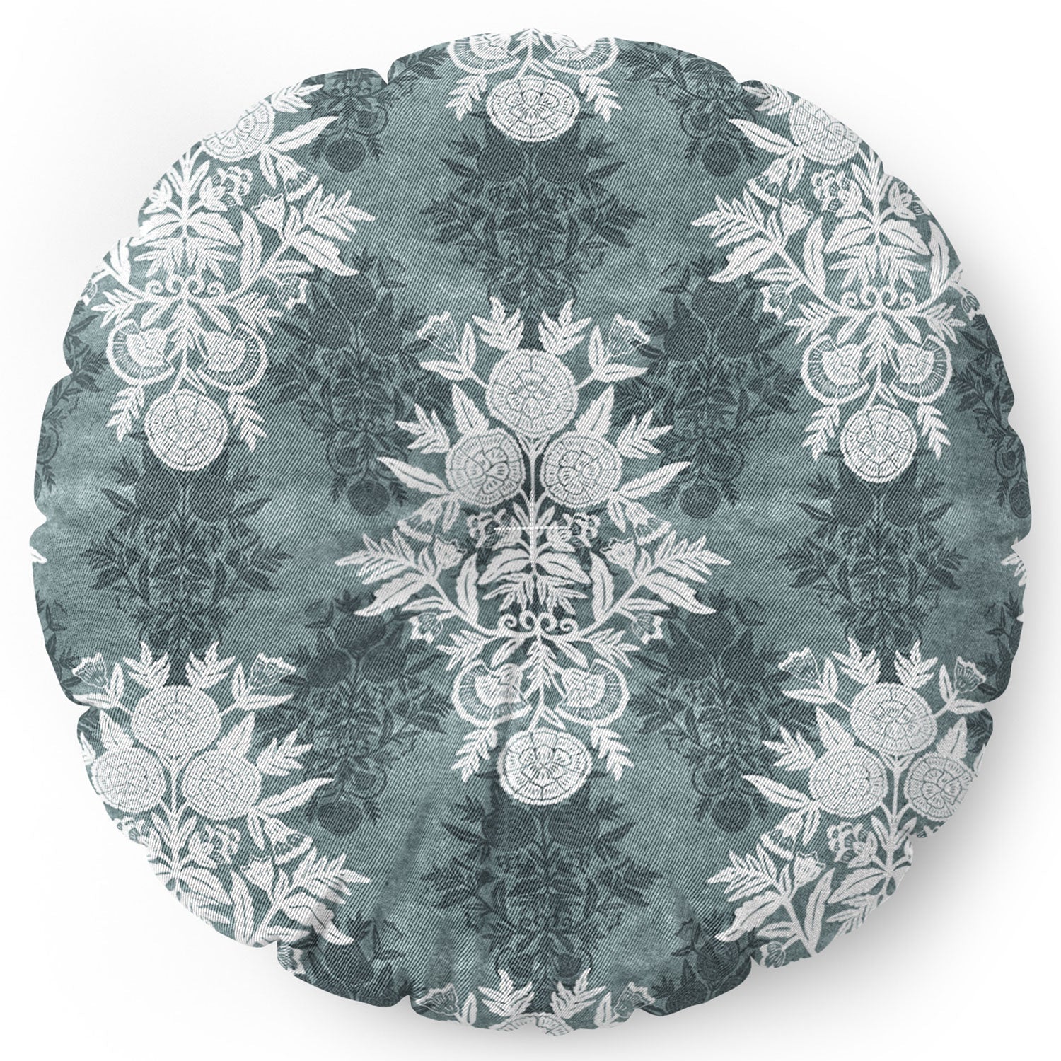 Marta Barragan Camarasa Antique Victorian Floral Floor Pillow Round