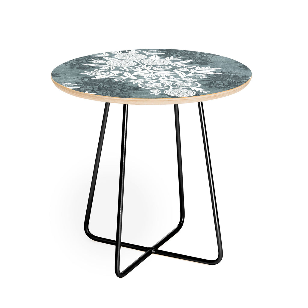 Marta Barragan Camarasa Antique Victorian Floral Round Side Table
