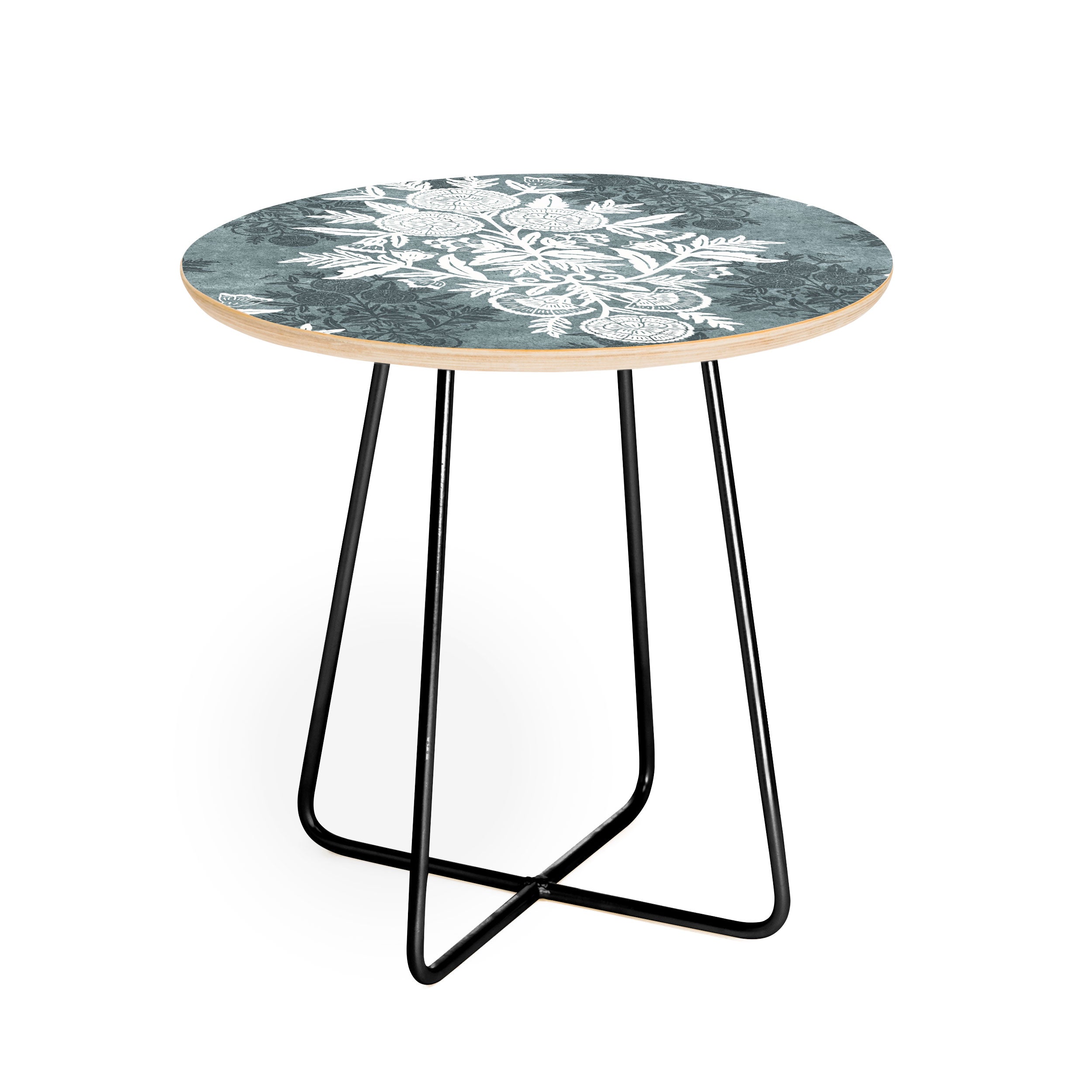 Marta Barragan Camarasa Antique Victorian Floral Round Side Table