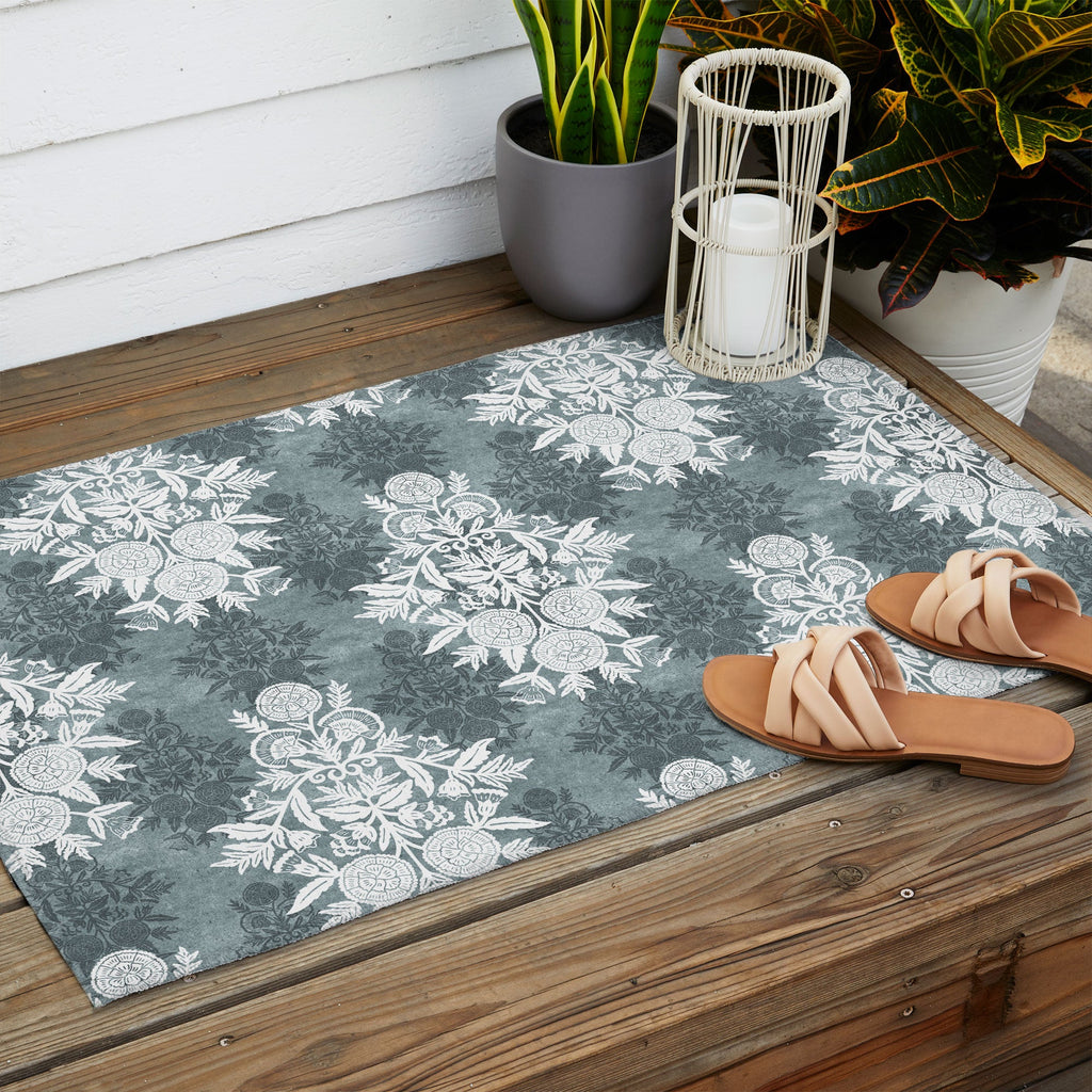 Marta Barragan Camarasa Antique Victorian Floral Outdoor Rug