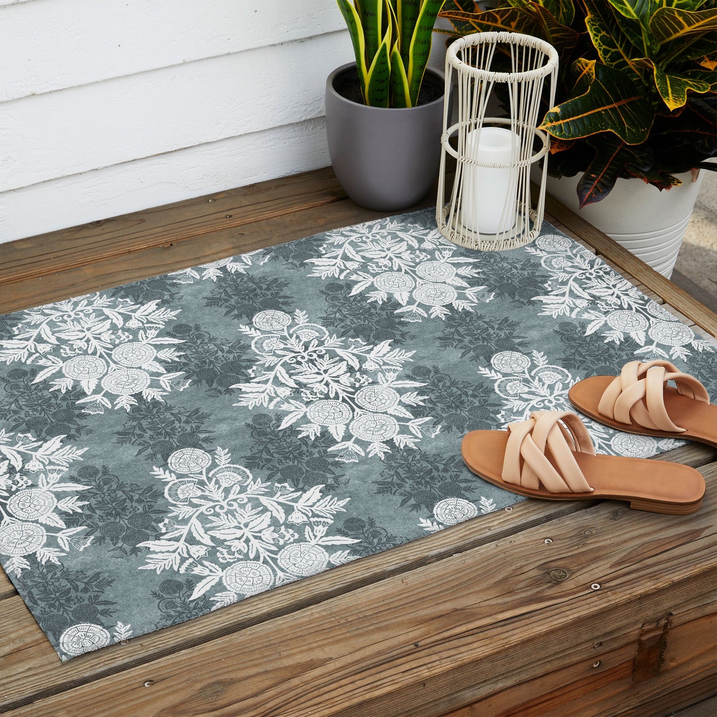 Marta Barragan Camarasa Antique Victorian Floral Outdoor Rug
