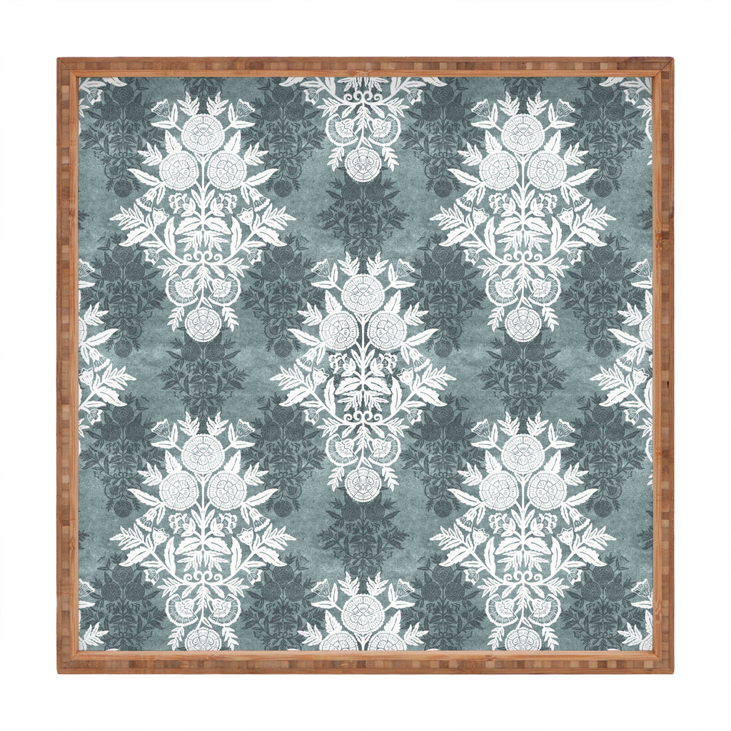 Marta Barragan Camarasa Antique Victorian Floral Square Tray
