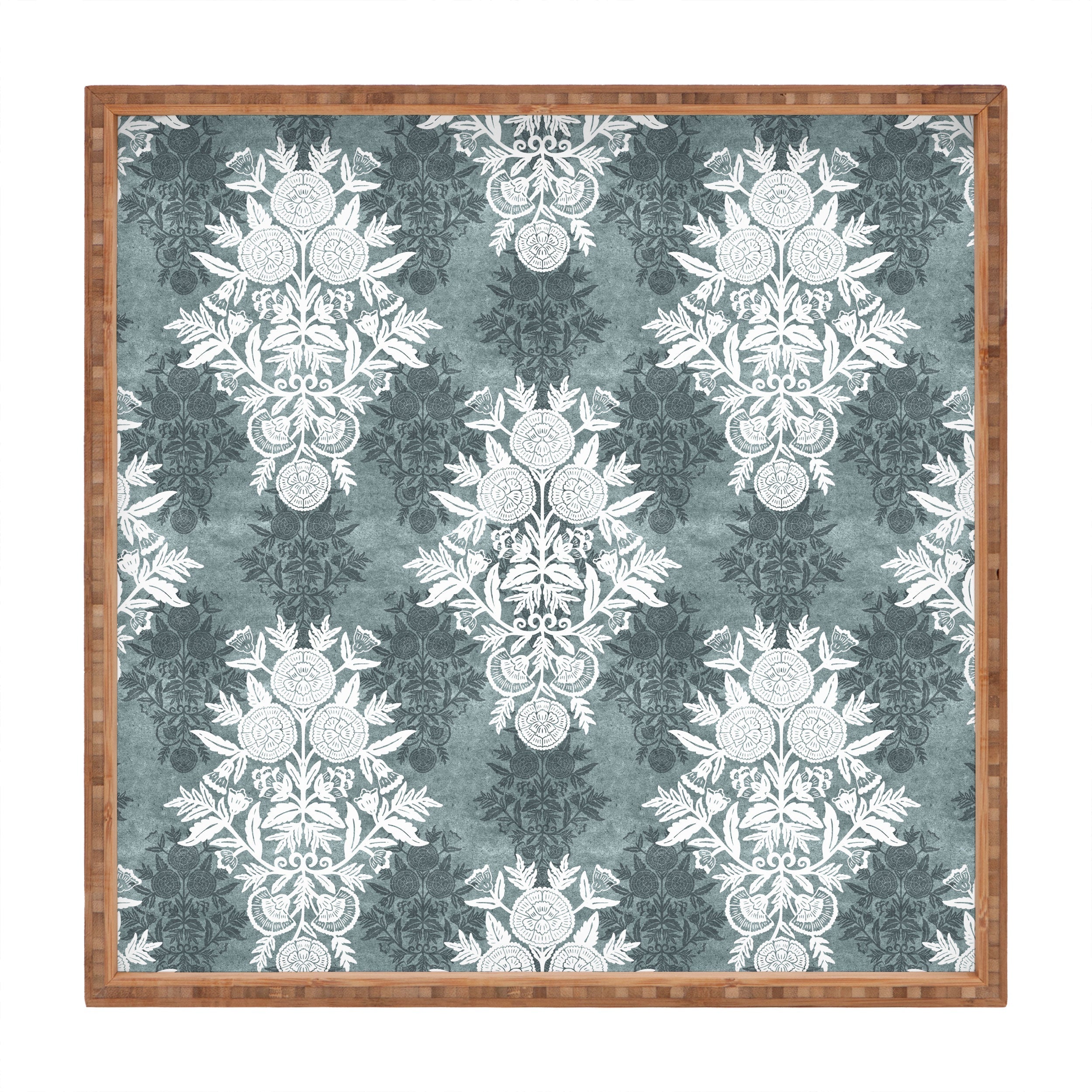 Marta Barragan Camarasa Antique Victorian Floral Square Tray