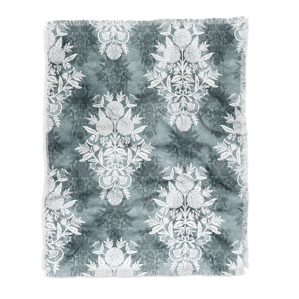 Marta Barragan Camarasa Antique Victorian Floral Throw Blanket