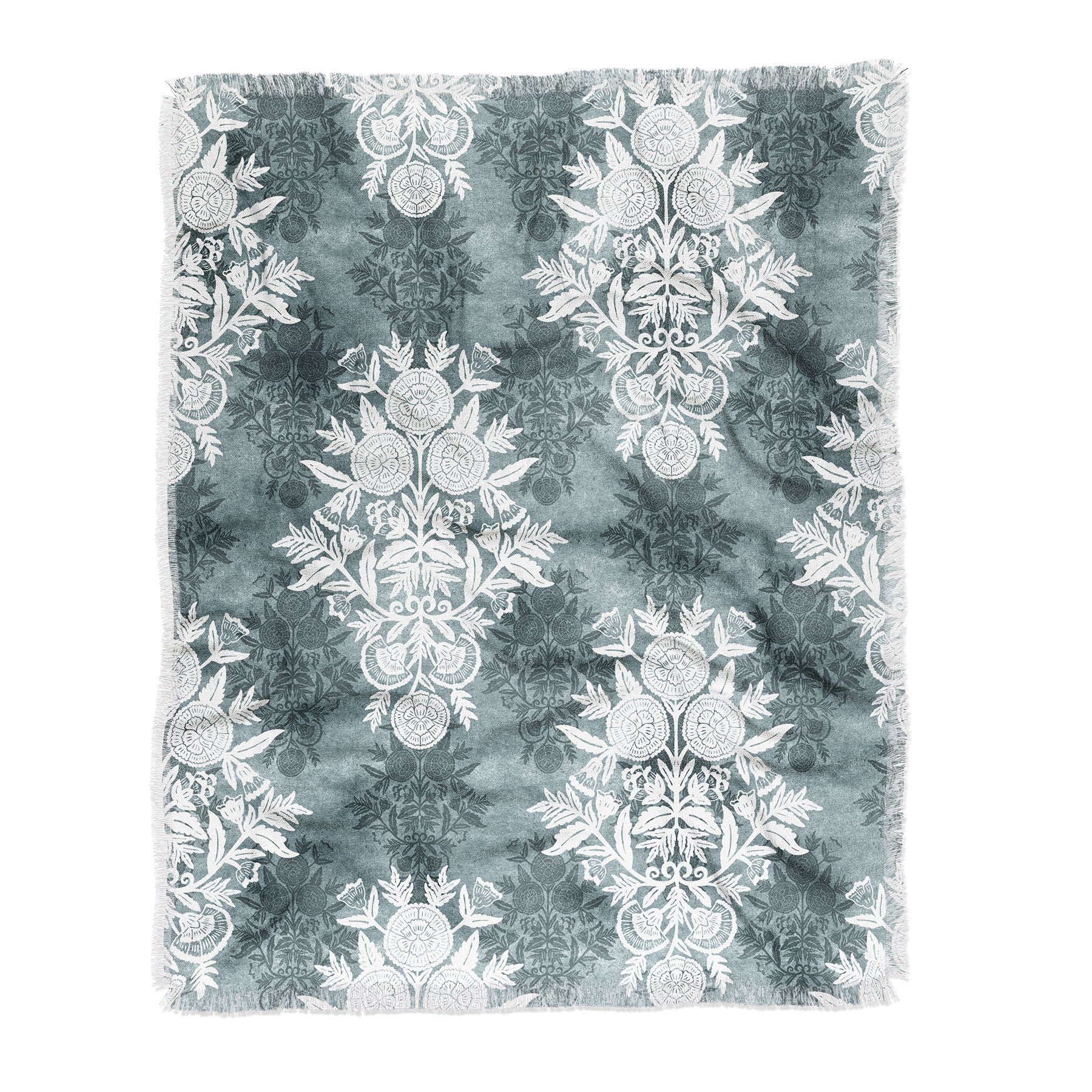 Marta Barragan Camarasa Antique Victorian Floral Throw Blanket