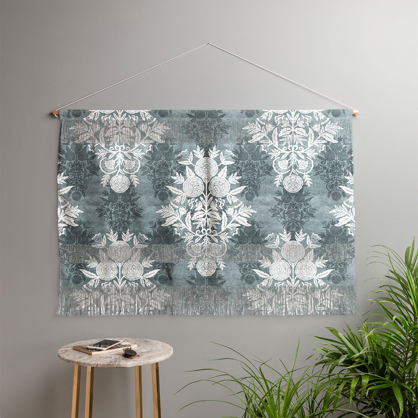 Marta Barragan Camarasa Antique Victorian Floral Wall Hanging Landscape