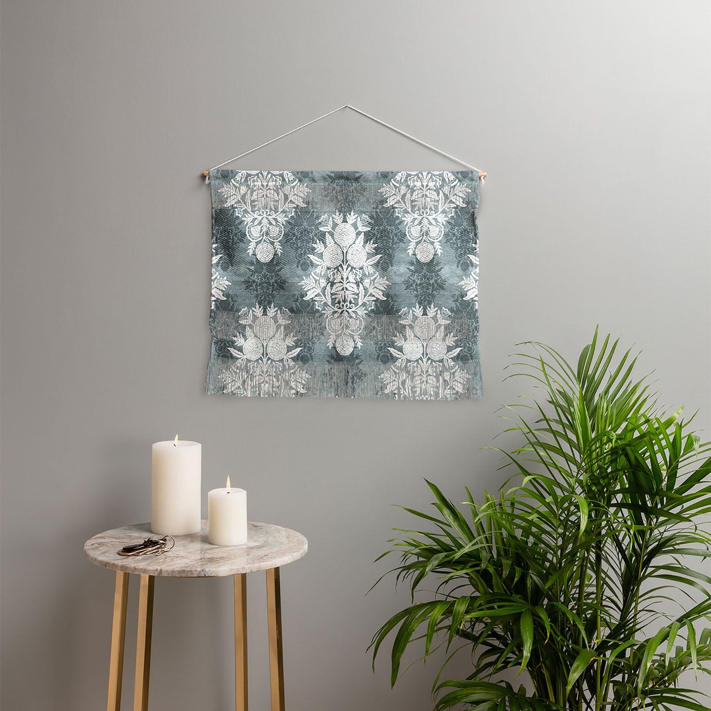 Marta Barragan Camarasa Antique Victorian Floral Wall Hanging Landscape