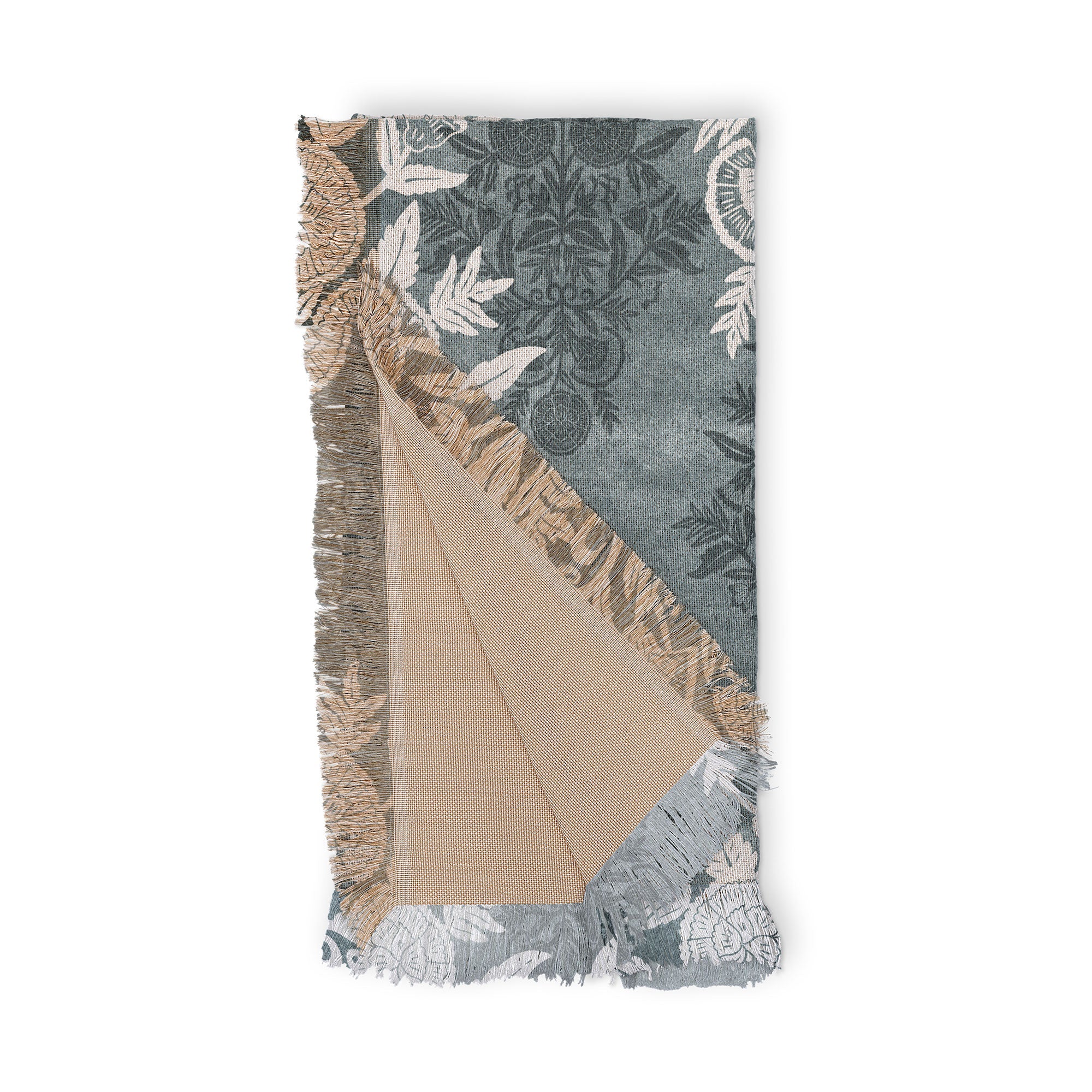 Marta Barragan Camarasa Antique Victorian Floral Throw Blanket