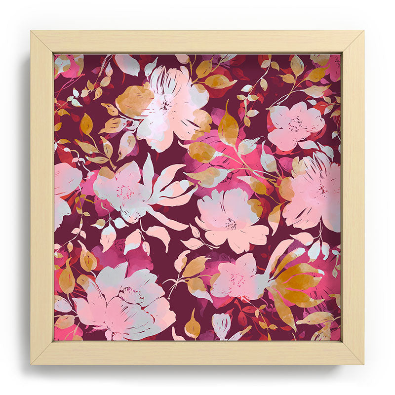 Marta Barragan Camarasa Blossoming Burgundy Fall Recessed Framing Square