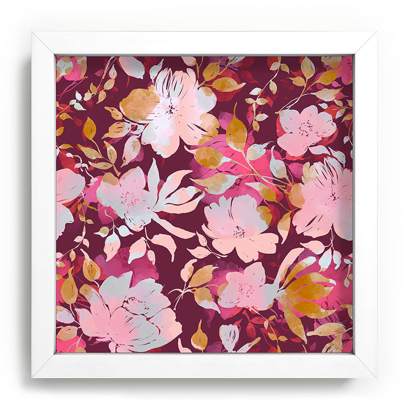 Marta Barragan Camarasa Blossoming Burgundy Fall Recessed Framing Square