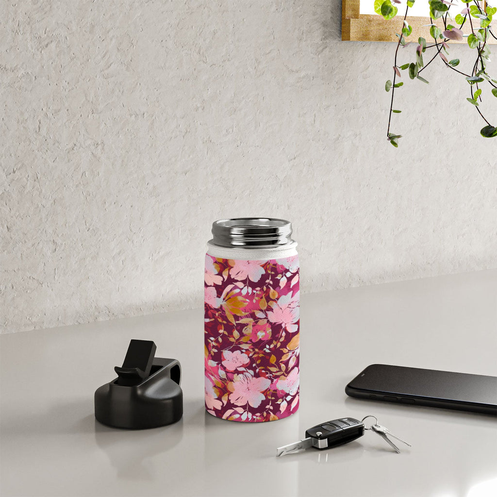 Marta Barragan Camarasa Blossoming Burgundy Fall Water Bottle