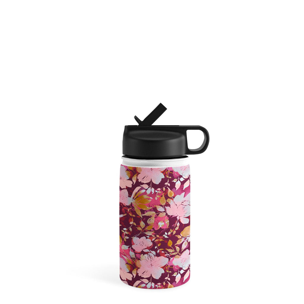 Marta Barragan Camarasa Blossoming Burgundy Fall Water Bottle