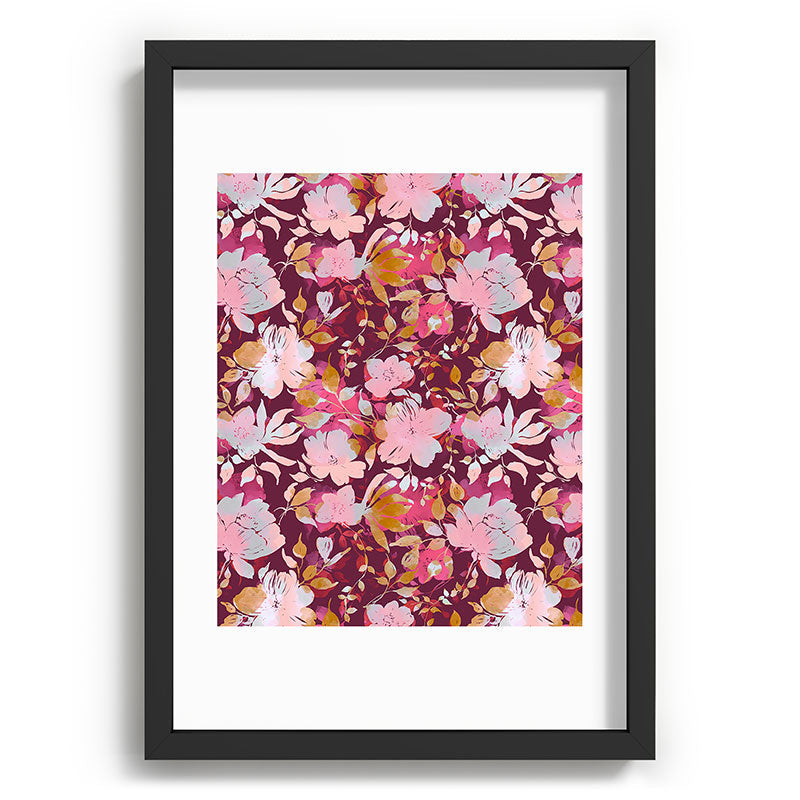 Marta Barragan Camarasa Blossoming Burgundy Fall Recessed Framing Rectangle