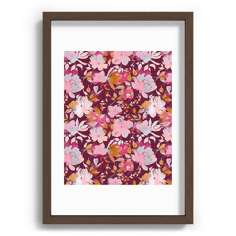 Marta Barragan Camarasa Blossoming Burgundy Fall Recessed Framing Rectangle