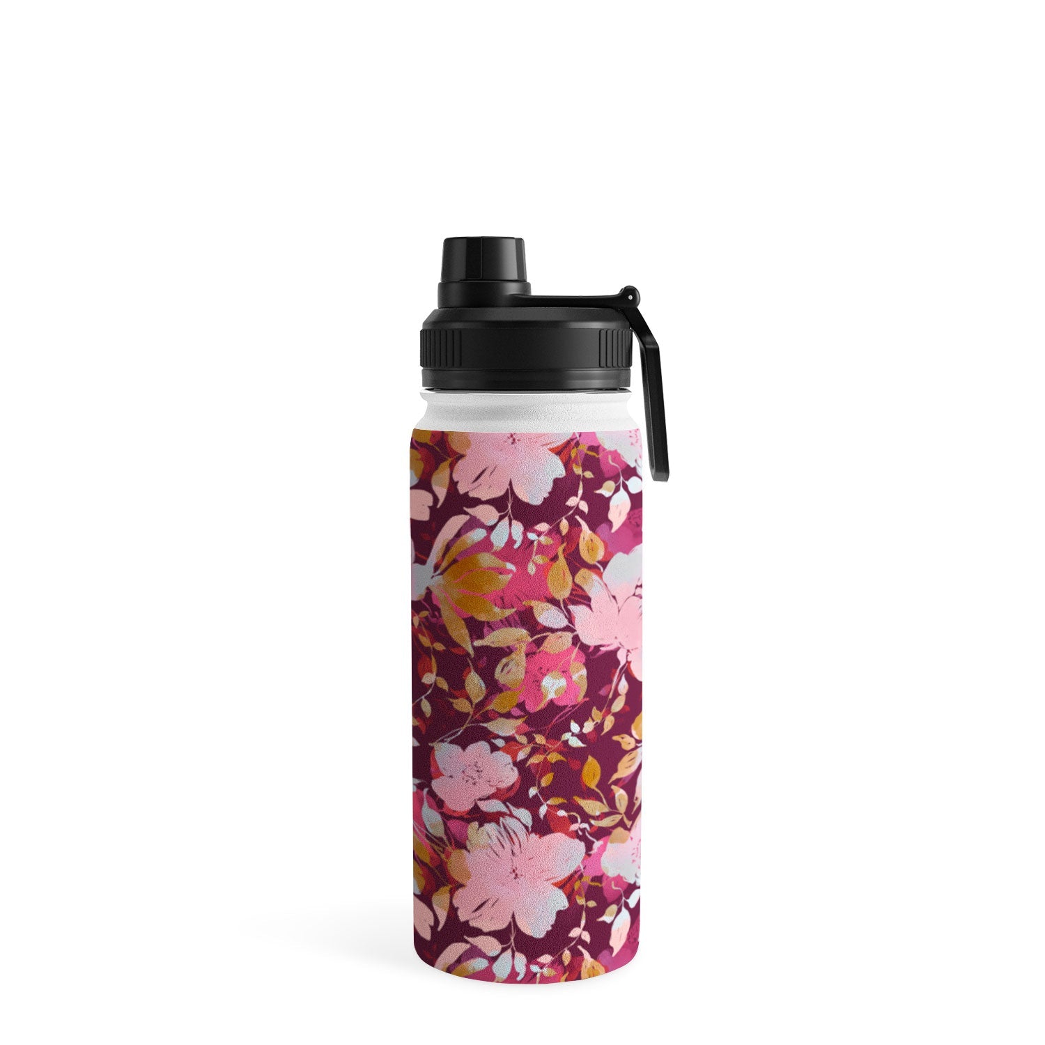 Marta Barragan Camarasa Blossoming Burgundy Fall Water Bottle