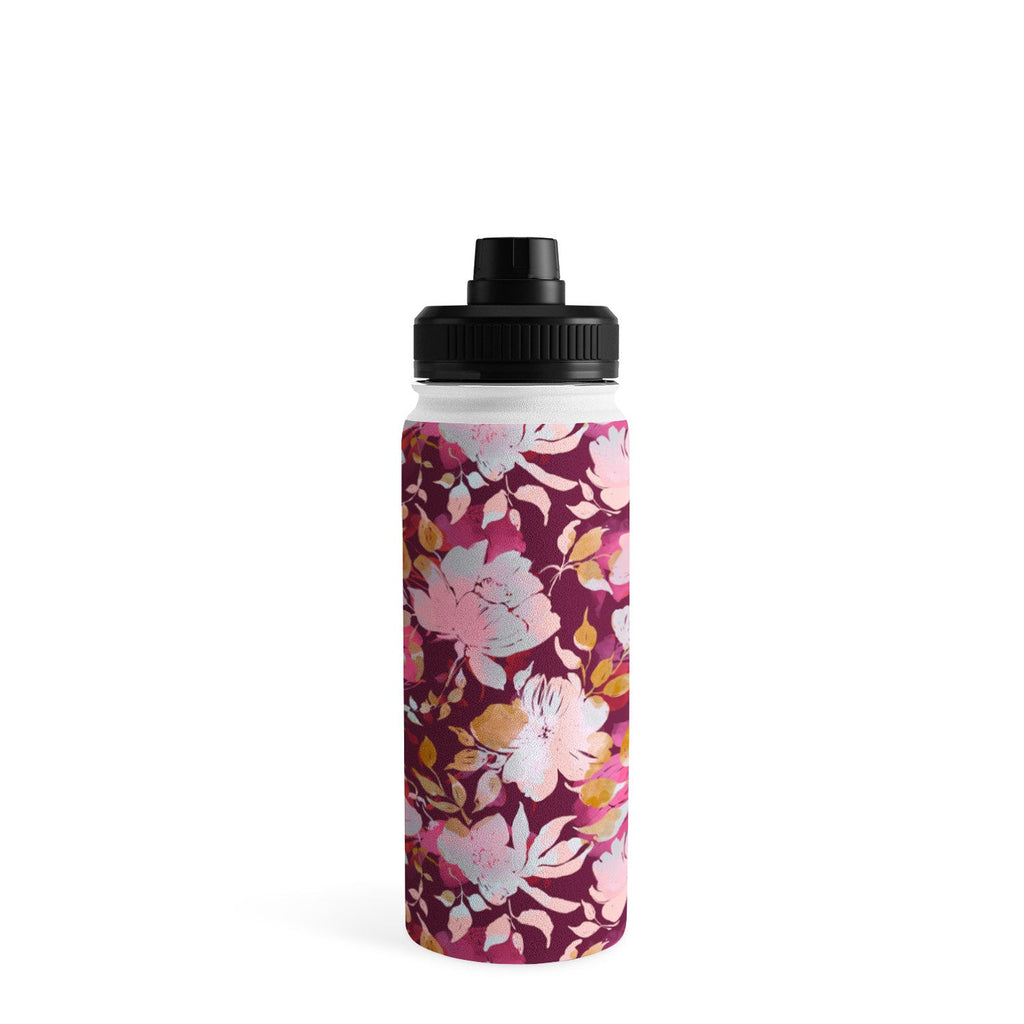 Marta Barragan Camarasa Blossoming Burgundy Fall Water Bottle