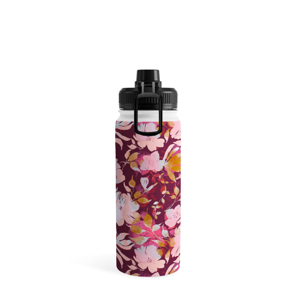 Marta Barragan Camarasa Blossoming Burgundy Fall Water Bottle
