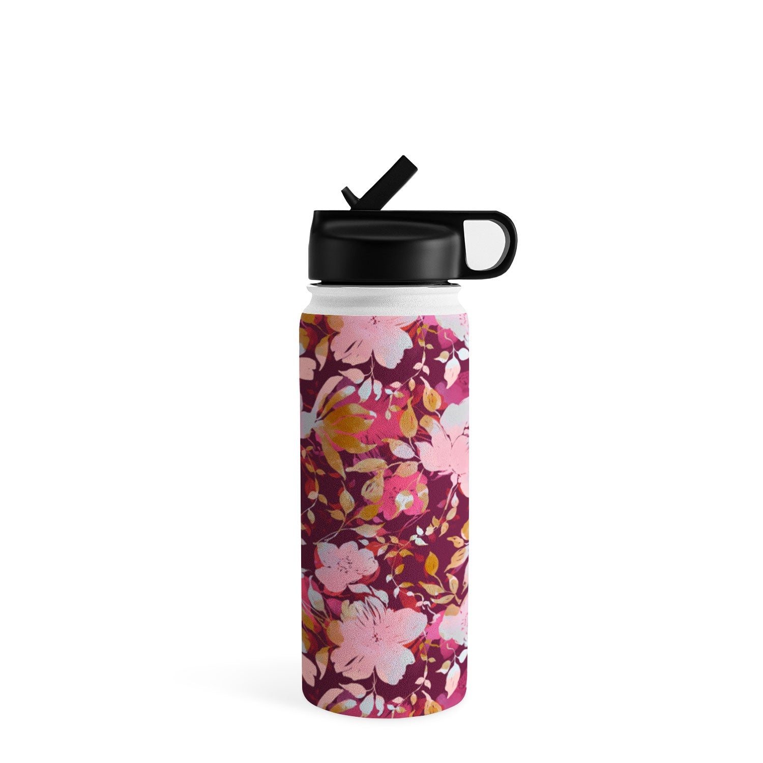 Marta Barragan Camarasa Blossoming Burgundy Fall Water Bottle