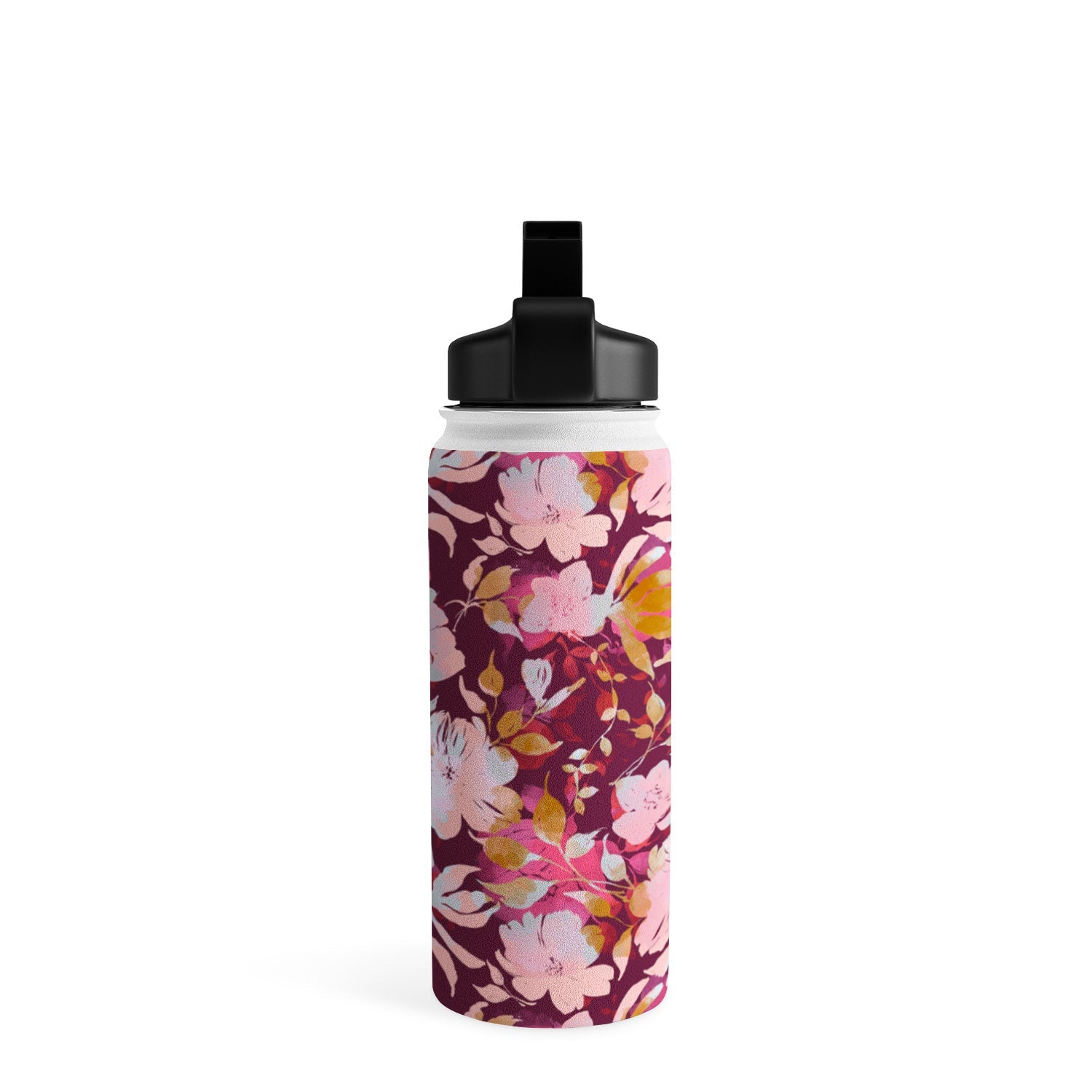 Marta Barragan Camarasa Blossoming Burgundy Fall Water Bottle