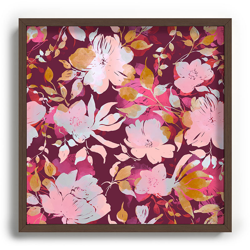 Marta Barragan Camarasa Blossoming Burgundy Fall Recessed Framing Square