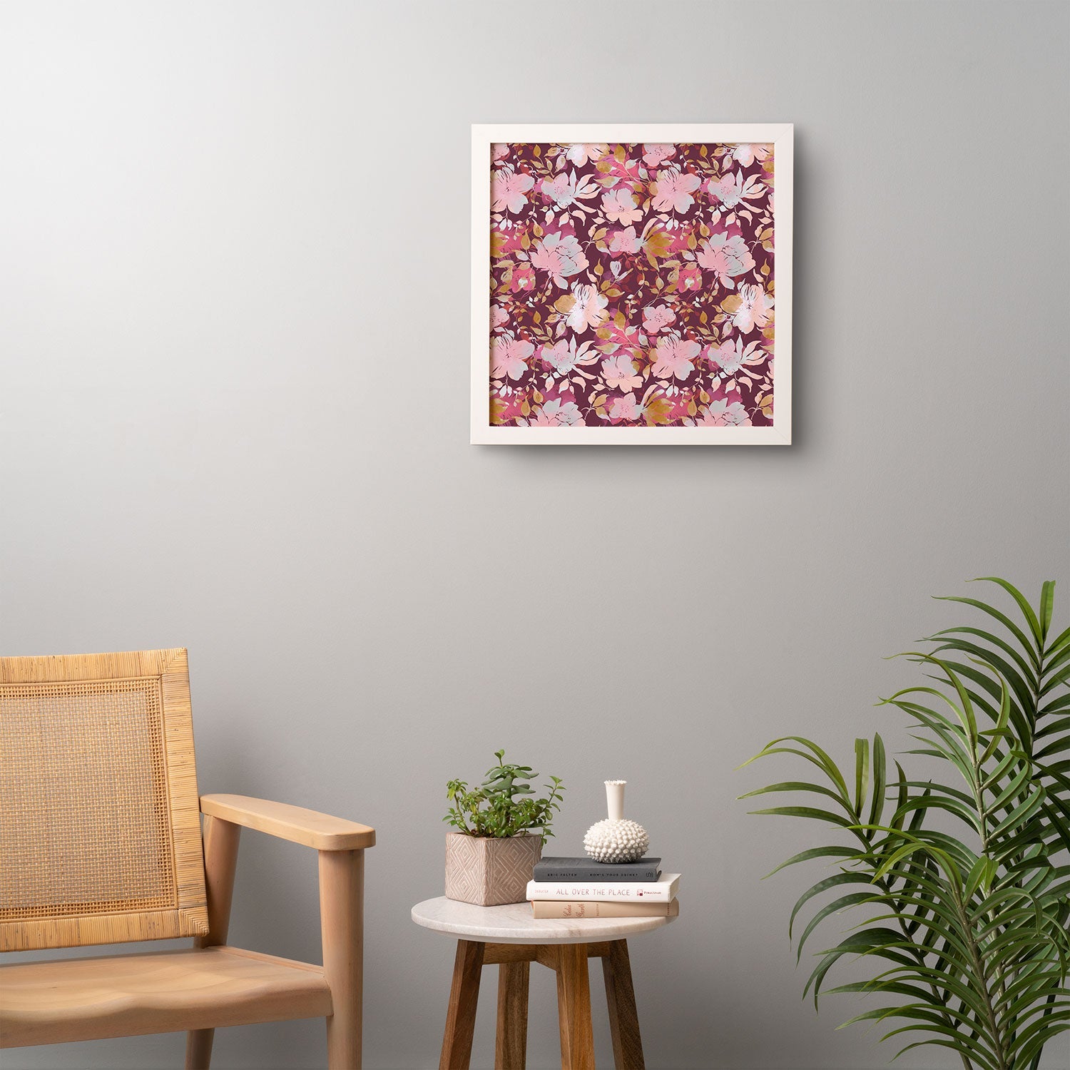 Marta Barragan Camarasa Blossoming Burgundy Fall Framed Wall Art