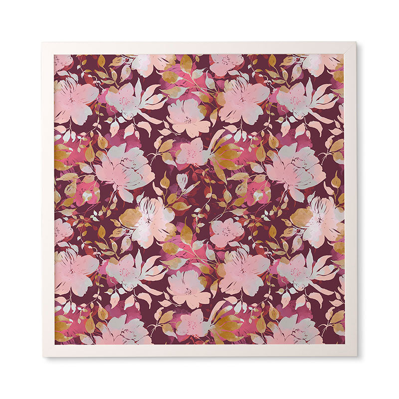 Marta Barragan Camarasa Blossoming Burgundy Fall Framed Wall Art