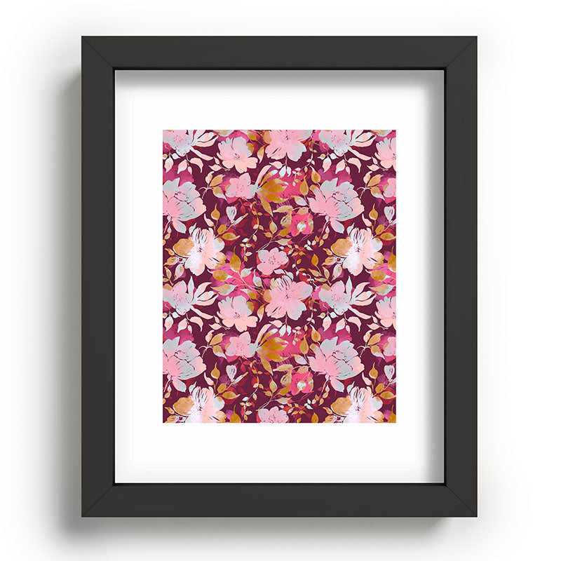 Marta Barragan Camarasa Blossoming Burgundy Fall Recessed Framing Rectangle