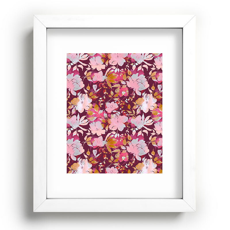 Marta Barragan Camarasa Blossoming Burgundy Fall Recessed Framing Rectangle