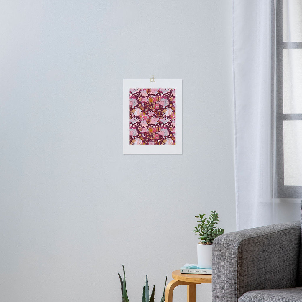 Marta Barragan Camarasa Blossoming Burgundy Fall Art Print