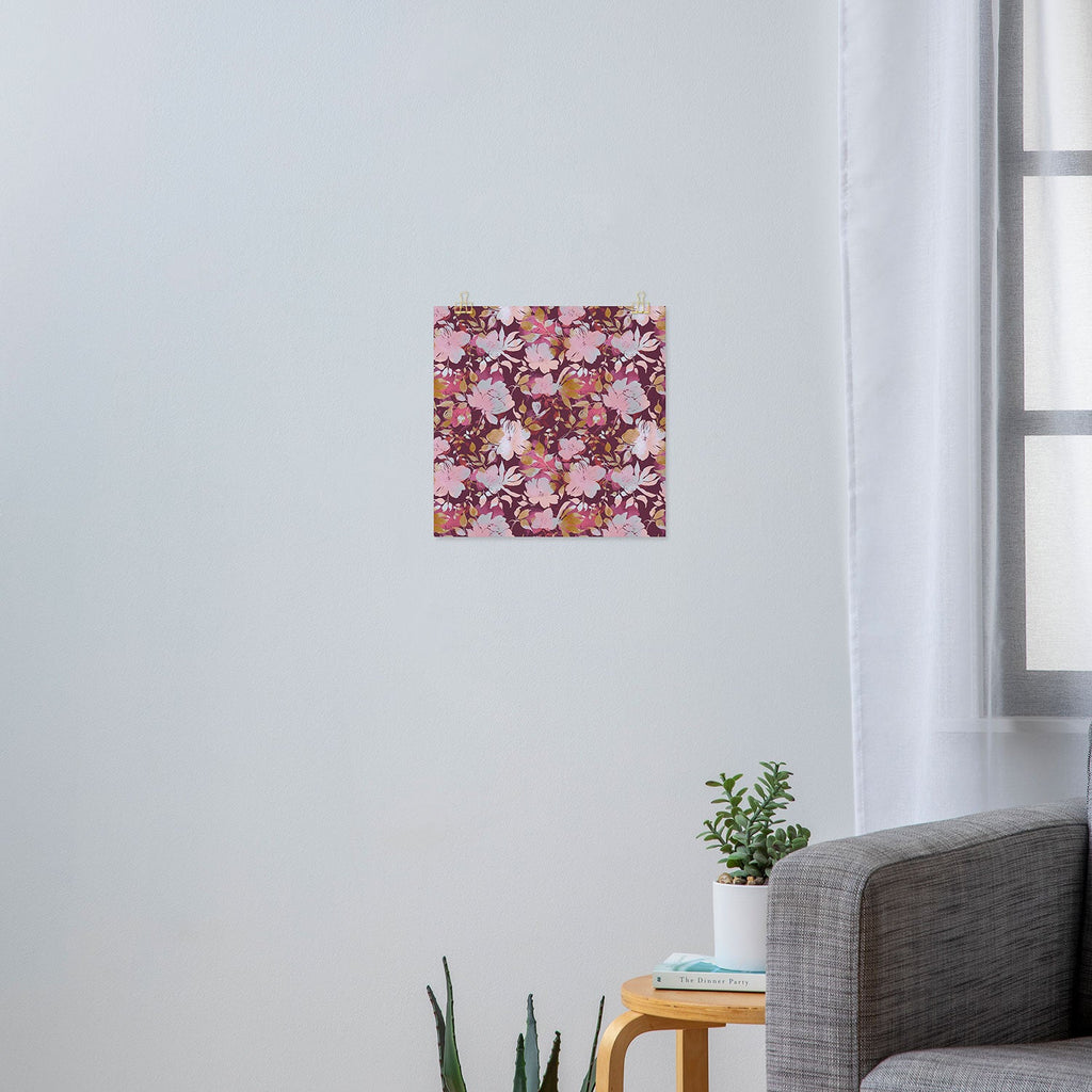 Marta Barragan Camarasa Blossoming Burgundy Fall Art Print