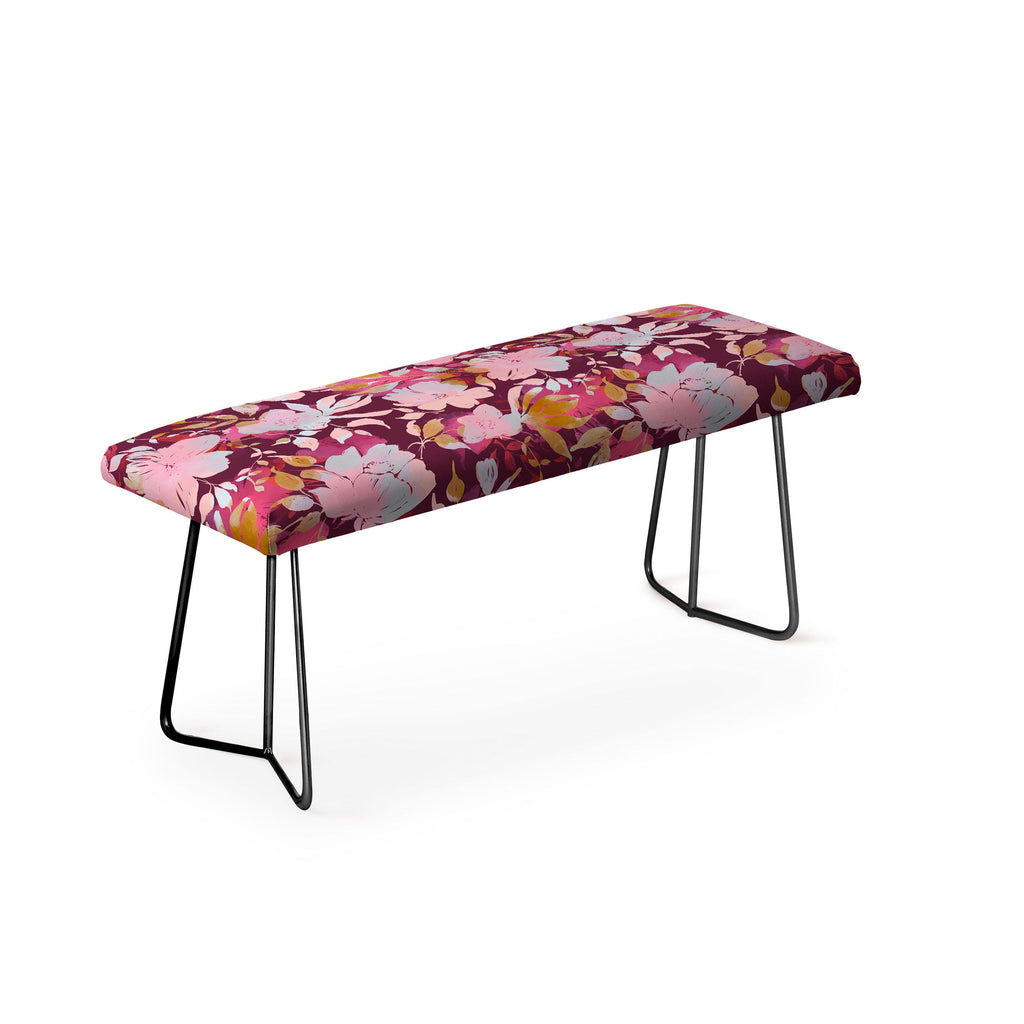 Marta Barragan Camarasa Blossoming Burgundy Fall Bench
