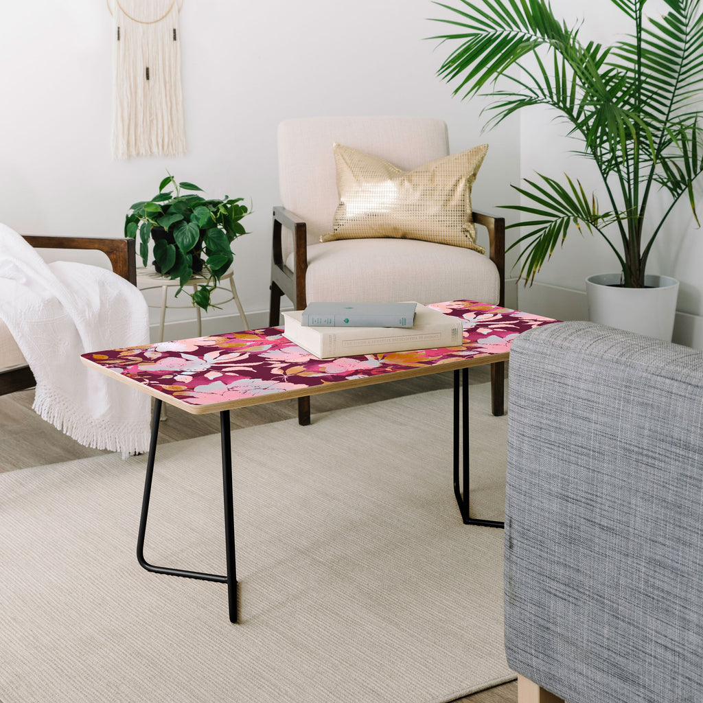 Marta Barragan Camarasa Blossoming Burgundy Fall Coffee Table