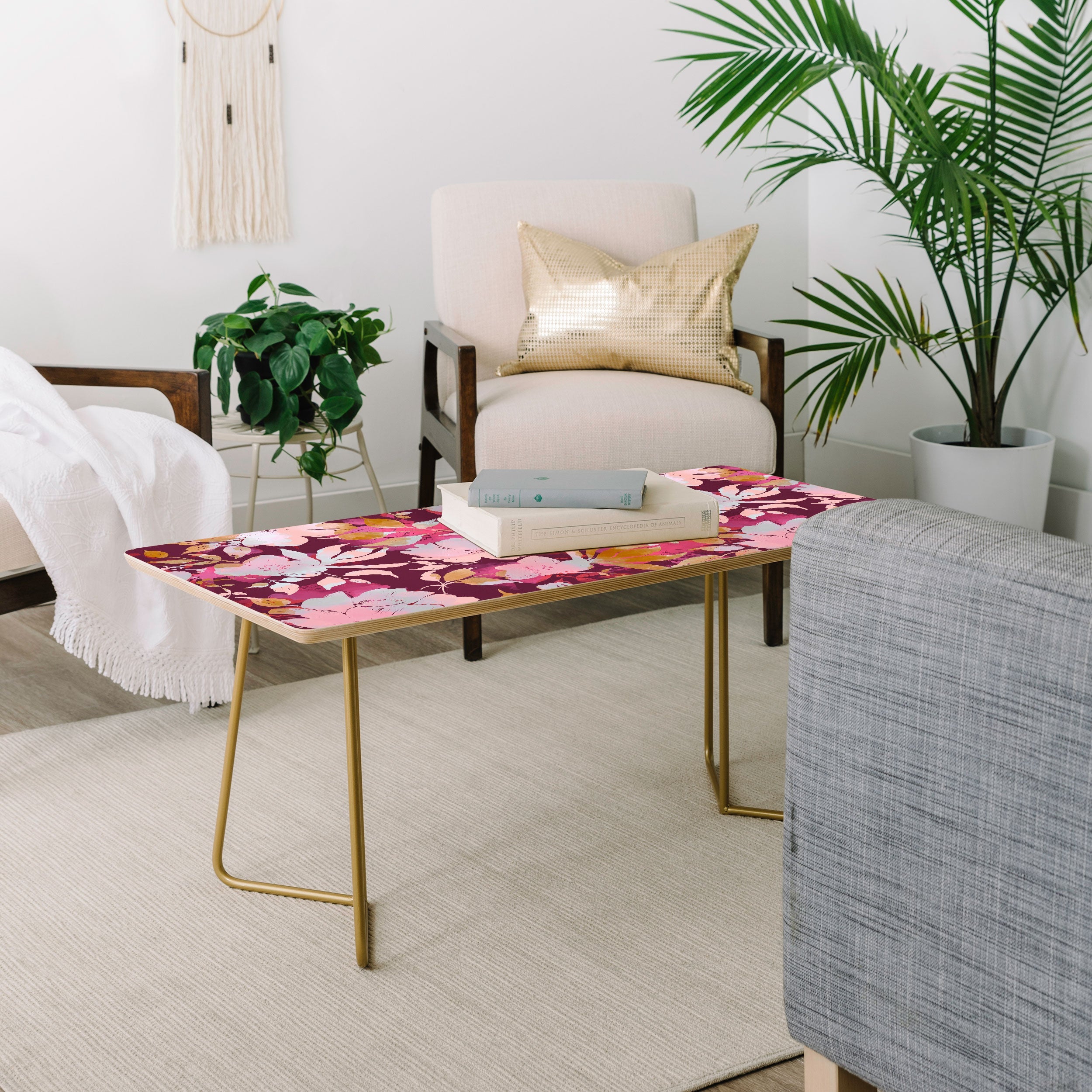 Marta Barragan Camarasa Blossoming Burgundy Fall Coffee Table
