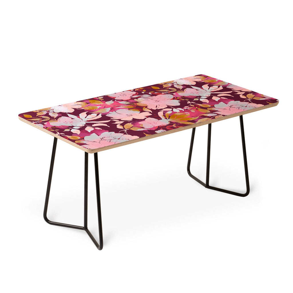 Marta Barragan Camarasa Blossoming Burgundy Fall Coffee Table