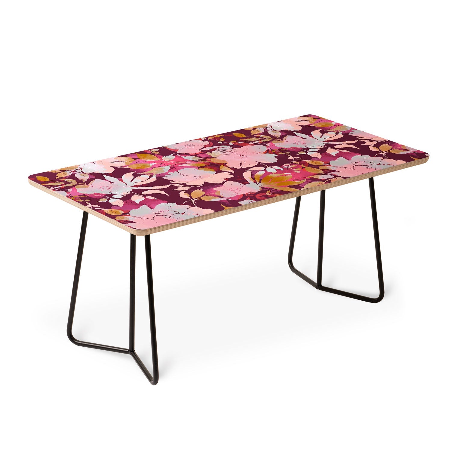 Marta Barragan Camarasa Blossoming Burgundy Fall Coffee Table