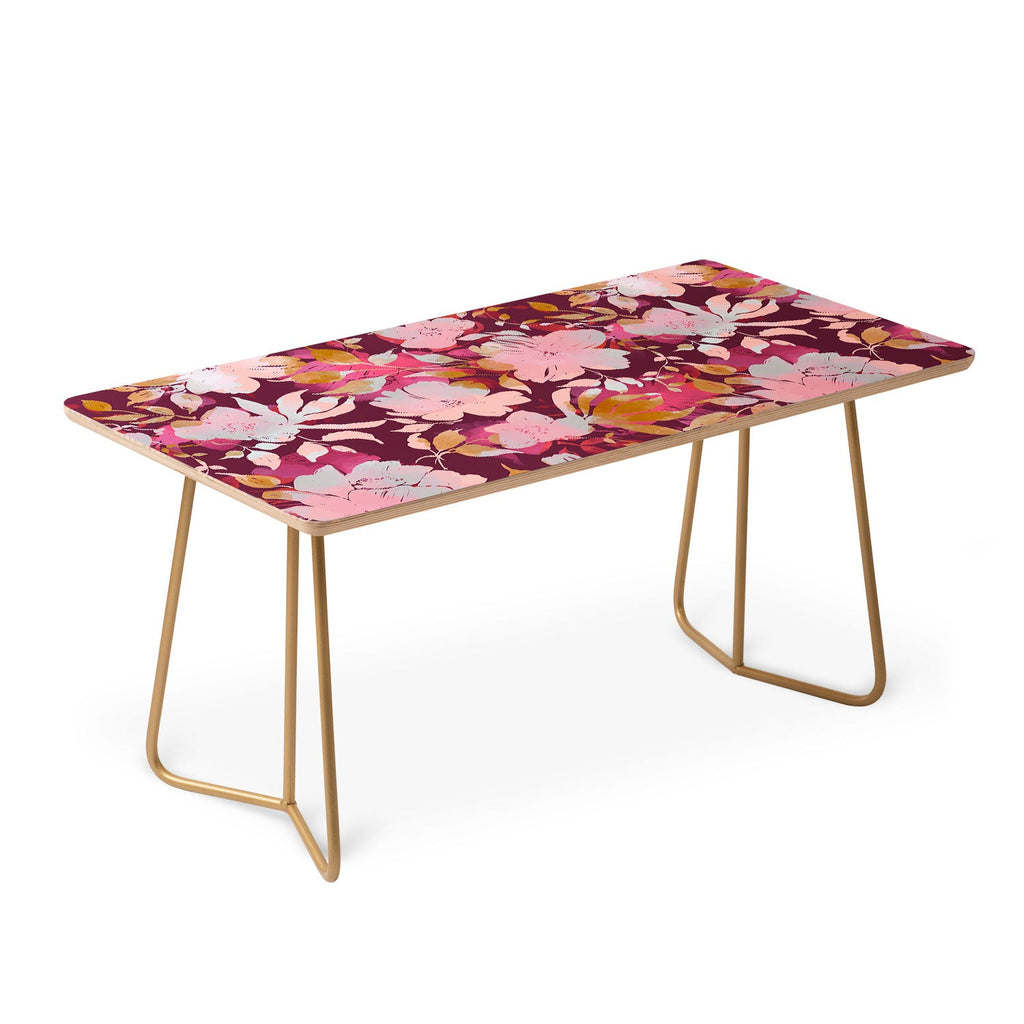 Marta Barragan Camarasa Blossoming Burgundy Fall Coffee Table