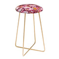 Marta Barragan Camarasa Blossoming Burgundy Fall Counter Stool