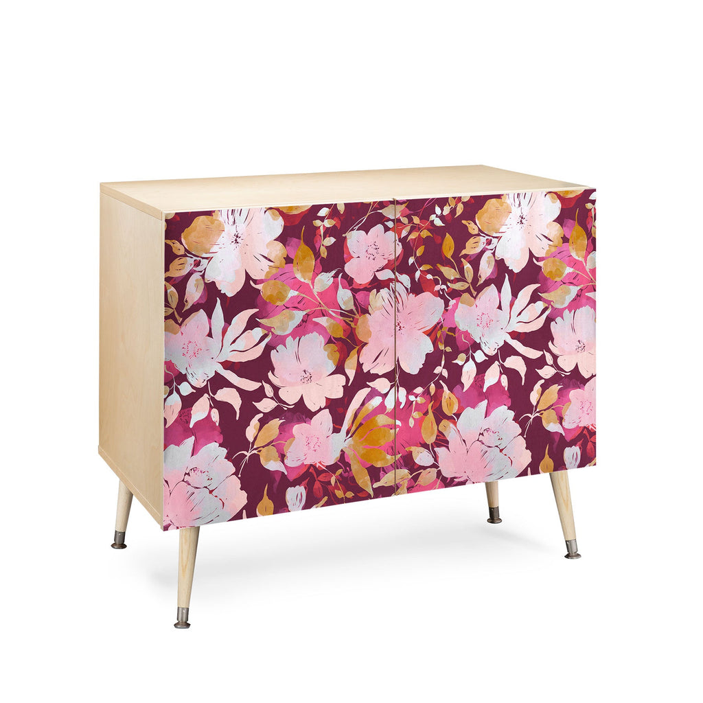 Marta Barragan Camarasa Blossoming Burgundy Fall Credenza