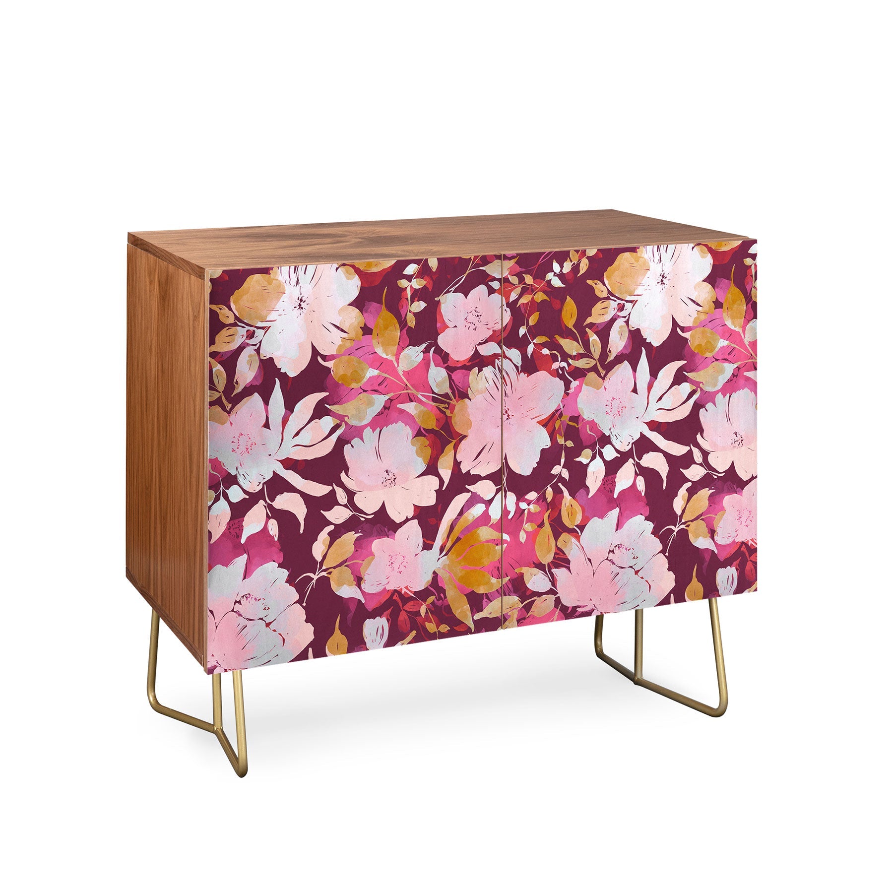 Marta Barragan Camarasa Blossoming Burgundy Fall Credenza