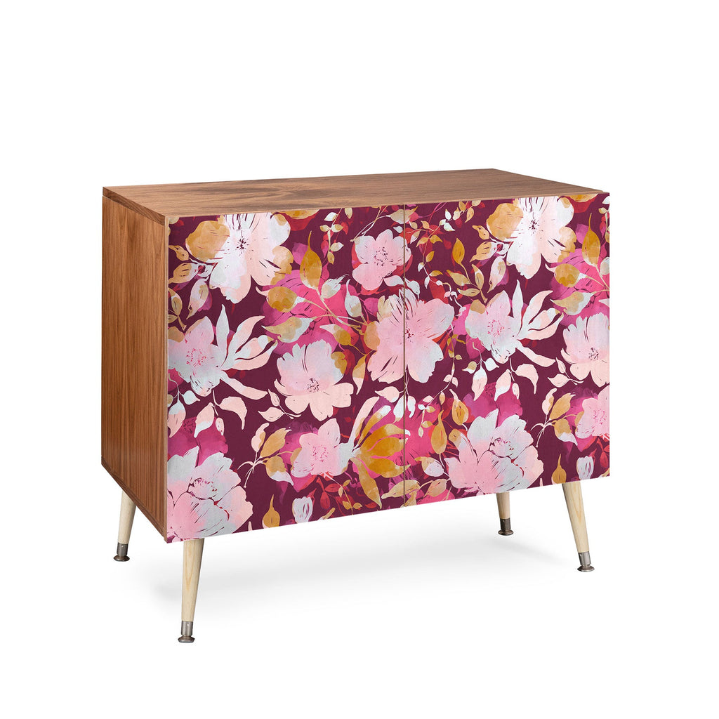 Marta Barragan Camarasa Blossoming Burgundy Fall Credenza