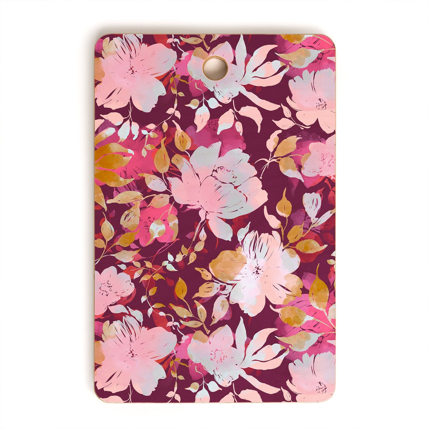 Marta Barragan Camarasa Blossoming Burgundy Fall Cutting Board Rectangle
