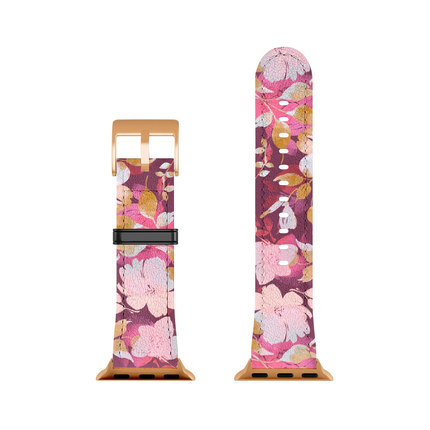 Marta Barragan Camarasa Blossoming Burgundy Fall Apple Watch Band