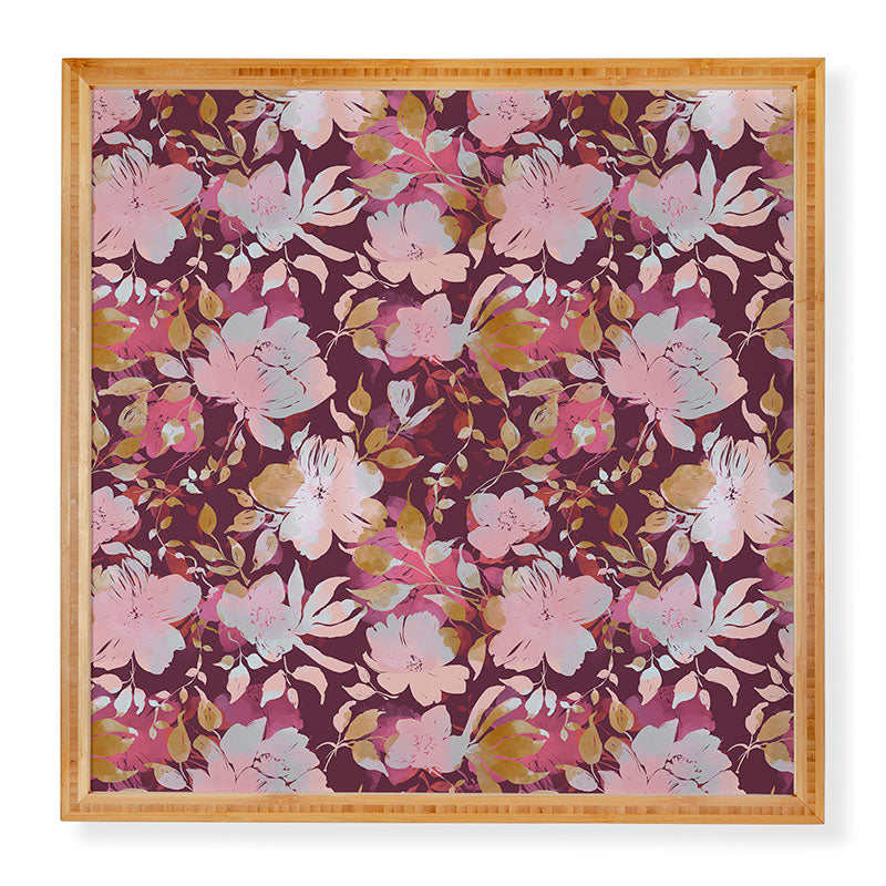 Marta Barragan Camarasa Blossoming Burgundy Fall Framed Wall Art