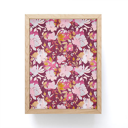 Marta Barragan Camarasa Blossoming Burgundy Fall Framed Mini Art Print