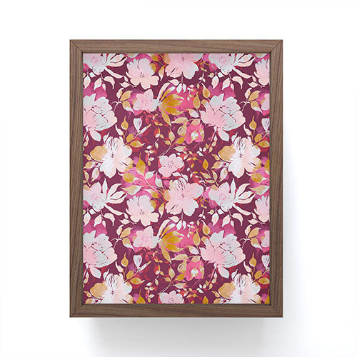 Marta Barragan Camarasa Blossoming Burgundy Fall Framed Mini Art Print
