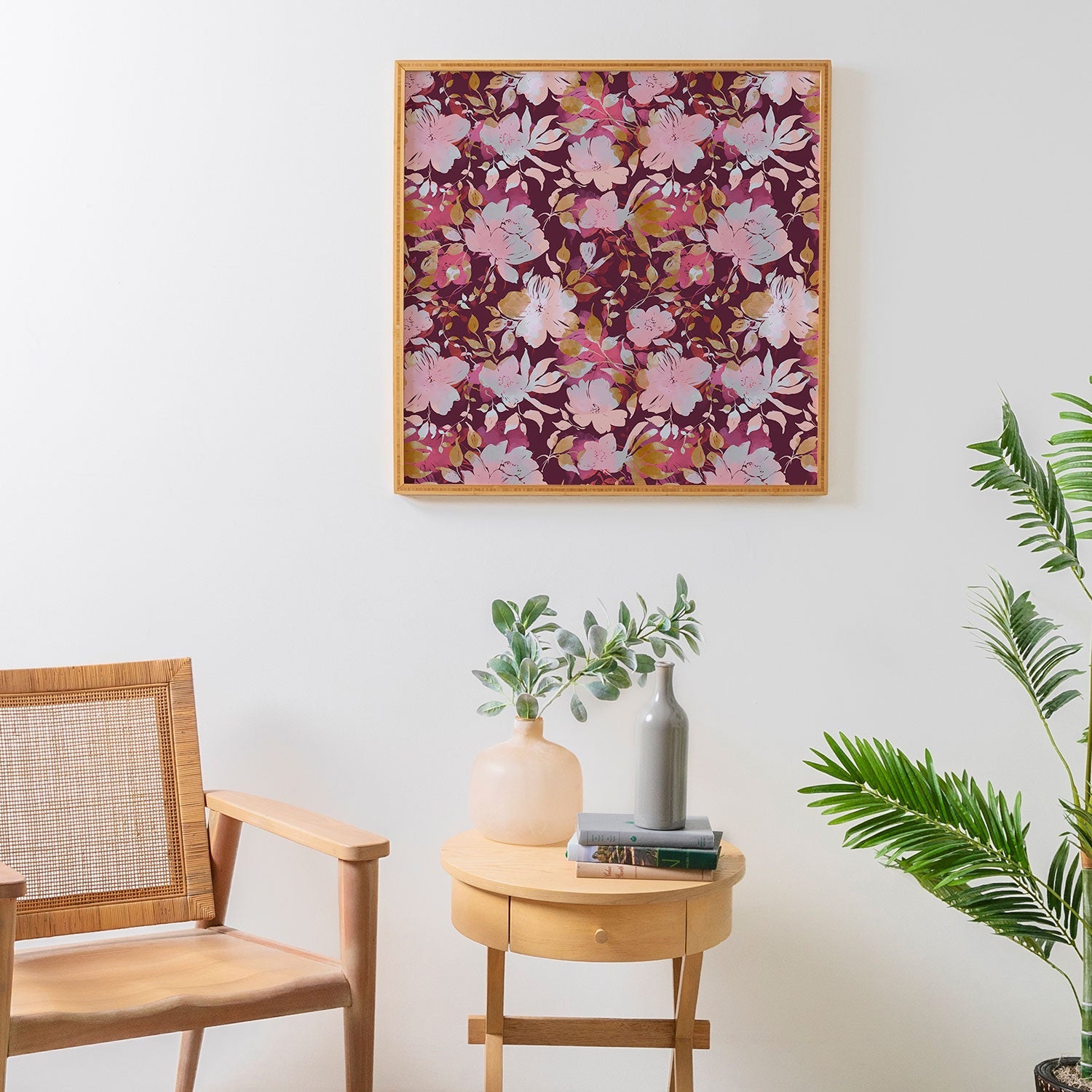Marta Barragan Camarasa Blossoming Burgundy Fall Framed Wall Art