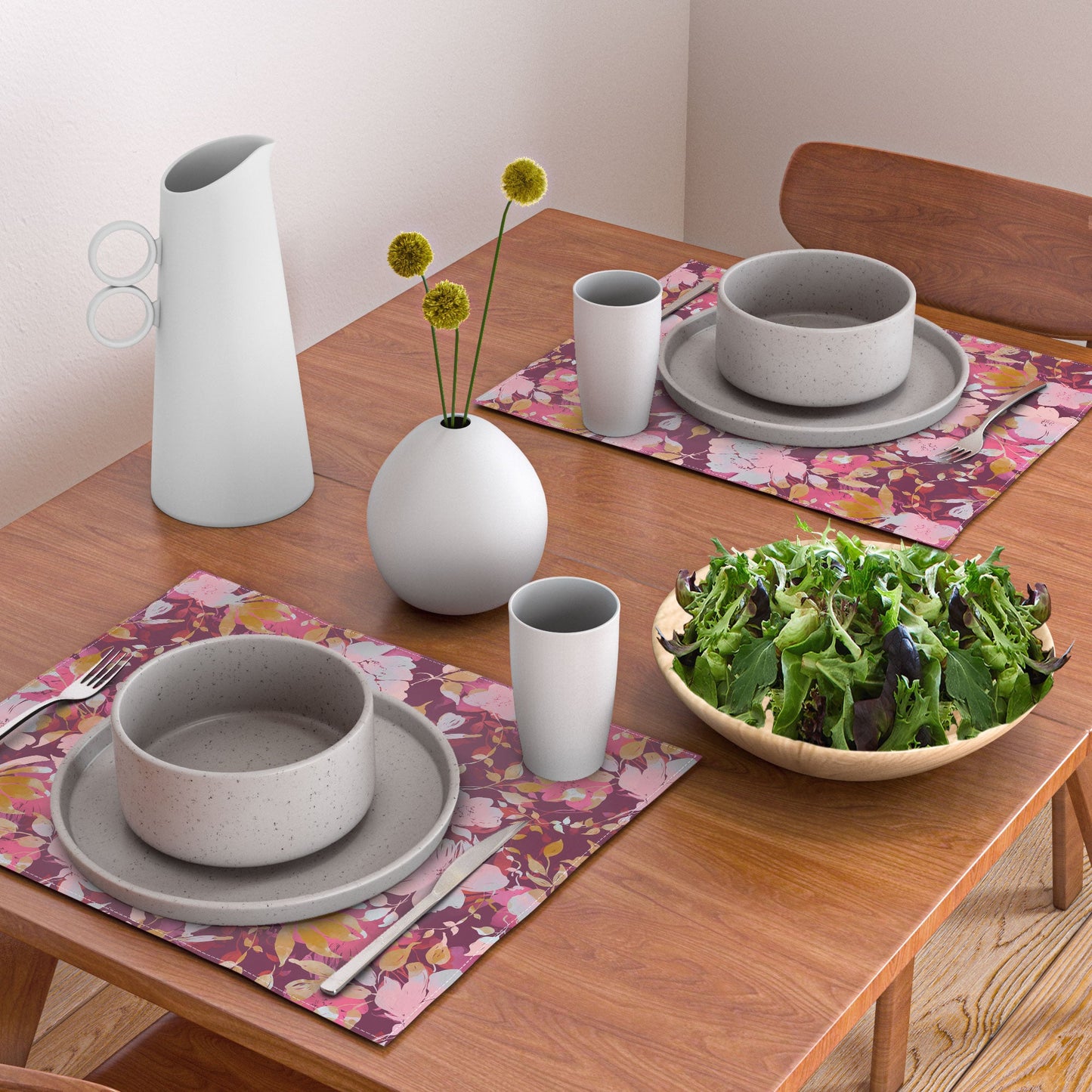Marta Barragan Camarasa Blossoming Burgundy Fall Placemat